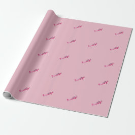 Roze papier voor het ompakken van vliegtuigen met 