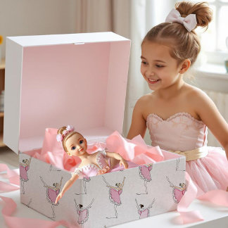 Roze papier voor het oprappen van Ballerina