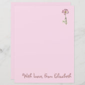 Roze papier voor het schilderen van de bloem (Voorkant / Achterkant)