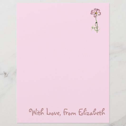 Roze papier voor het schilderen van de bloem (Voorkant)