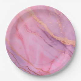 Roze papieren borden papieren bordje