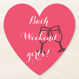 roze papieren onderzetters op maat voor vrijgezell