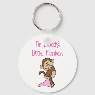 Roze pappa's kleine aap sleutelhanger