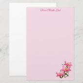  roze paprika bloemen Foto aangepast Briefpapier (Voorkant / Achterkant)