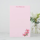  roze paprika bloemen Foto aangepast Briefpapier (Staand voorkant)