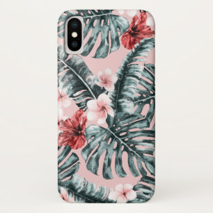 Roze Paradijs Tropisch Eiland Bloemrijk Botanisch iPhone X Hoesje
