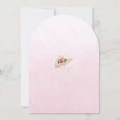 Roze paraplu en linten Vrijgezellenfeest Kaart (Achterkant)