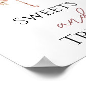 Roze  paraplu snoep en traktaties Party Sign Poster (Hoek)