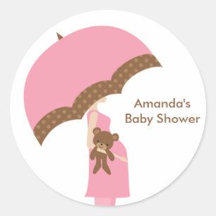 Roze paraplu Stickers