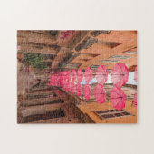Roze paraplu's in het Franse Grasse Riviera in Fra Legpuzzel (Horizontaal)
