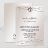 Roze Parel 30e Trouwdag Uitnodiging (Voorkant / Achterkant)