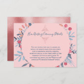 Roze Parel Aquarel Bloemendetails Kaart