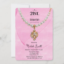 Roze Parelketting 21e Verjaardagsfeestje