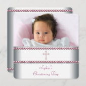 Roze parelkleurig kaart (Voorkant / Achterkant)