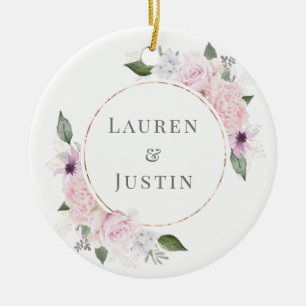 roze parelmoervlinder keramisch ornament