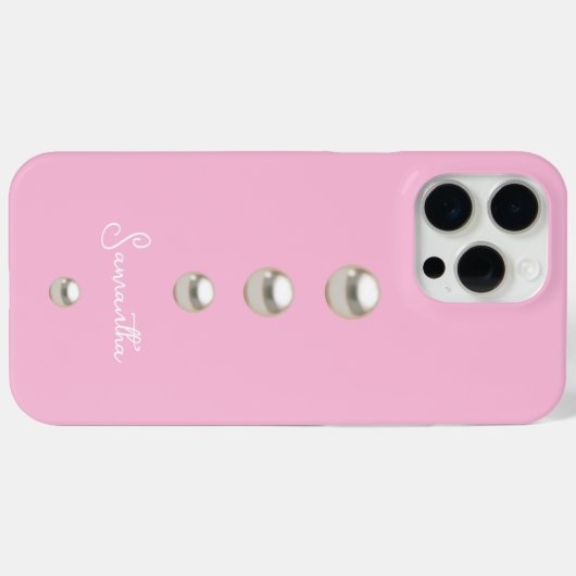 roze parels Case-Mate iPhone case (Achterkant (horizontaal))