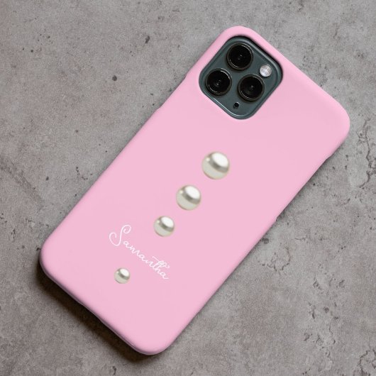 roze parels Case-Mate iPhone case