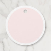 Roze Parels en Prosecco Roze Vrijgezellenfeest Bedankjes Labels (Achterkant)