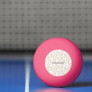 Roze Parels Gouden Ketting Pingpongballen