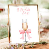 Roze Parels & Prosecco Bruidsfeest Mimosa bar Poster