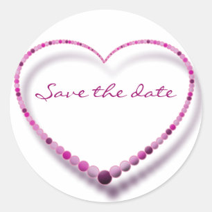 roze parels ronde sticker