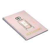 Roze parfume Flacon Chic Monogram Personal Notitieboek (Rechterzijde)