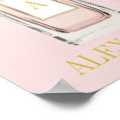 Roze parfume Flacon Chic Monogram Personal Poster (Hoek)