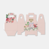 Roze Parfumfles Bloemige Bruiloft  Bedankdoosjes (Uitgevouwen)