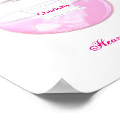 roze parfumfles op maat poster (Hoek)