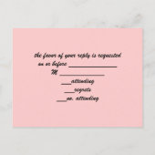 roze parijs eiffel tower - bestemming bruiloft uitnodiging briefkaart (Achterkant)