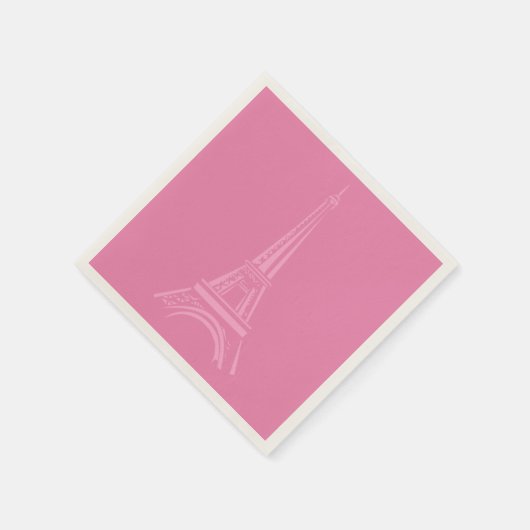 Roze Parijs Eiffeltoren Papieren servetten (Hoek)