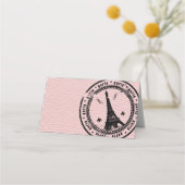 Roze Parijs paspoort plaats kaart (Achterkant)
