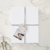 Roze Parijs trouwfoto Cadeaulabel (Met Touw)