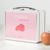 Roze Parijse reisartikelen, preppy Macarons (In situ)