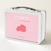 Roze Parijse reisartikelen, preppy Macarons (Achterkant)