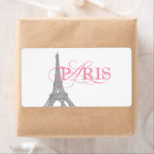 Roze Parijse Waterfles Etiket (Insitu)