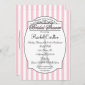 Roze Paris Bridal Shower Kaart (Voorkant / Achterkant)