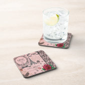  Roze Paris Collage onderzetters (Rechterzijde)