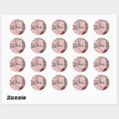 Roze Paris Collage Ronde Sticker (Vel)