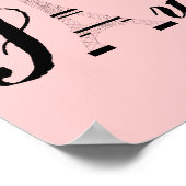 Roze Paris Modern Art Poster Print (Hoek)