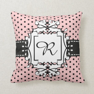 Roze Paris Polka Dot Fantasie Retro Stijl Kussen