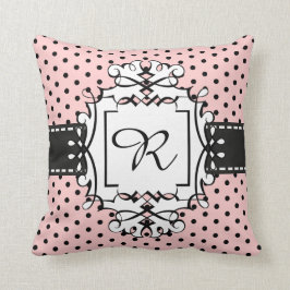 Roze Paris Polka Dot Fantasy Retro Style Pillow Kussen