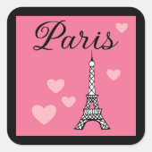 Roze Paris Stickers (Voorkant)