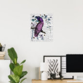 Roze Parrot Poster (Thuiskantoor)