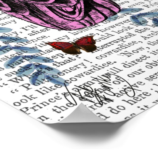 Roze Parrot Poster (Hoek)