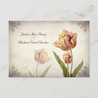 Roze parrot Tulip-reactiekaart RSVP Kaartje