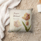 Roze Parrot Tulp Gepersonaliseerd Jubileum Kussen (Deken)