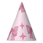 Roze partij pet feesthoedjes (Links)