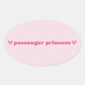 Roze Passenger Princess Sticker - Fun Girly Design (Voorkant)