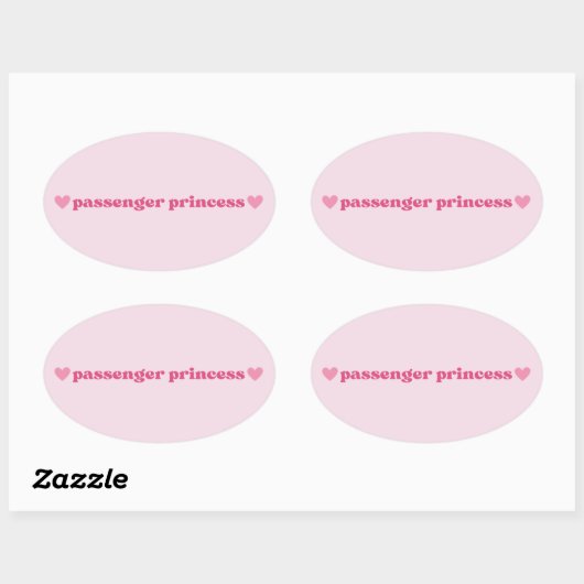 Roze Passenger Princess Sticker - Fun Girly Design (Vel)